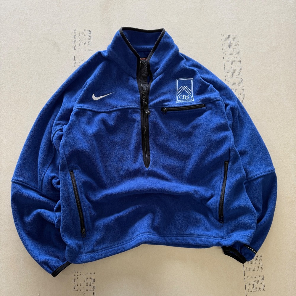 Vintage 90s Nike ACG Quarter Zip Fleece Pullover CBS Winter Games 1998 Nagano